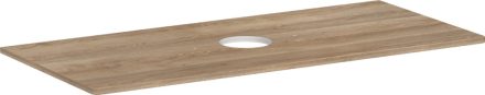 Hansgrohe Xelu Q Középre fúrt 1180/550-es laminált pultlap Xuniva mosdóhoz csapfurat nélkül, tölgy 54115230