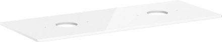 Hansgrohe Xelu Q 1360/550 konzol 2 kivágással a csaplyuk nélküli mosdóhoz, magasfényű fehér 54118050