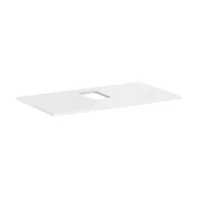   Hansgrohe Xelu Q Középre fúrt 980/550-es laminált pultlap csaplyukas mosdóhoz, magasfényű fehér 54121050