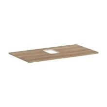   Hansgrohe Xelu Q Középre fúrt 980/550-es laminált pultlap csaplyukas mosdóhoz, tölgy 54121230