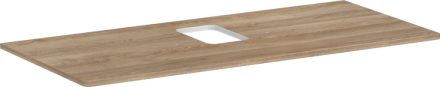 Hansgrohe Xelu Q Pultlap 1180/550 középkivágással, csaptelep lyukkal rendelkező mosdótálhoz, tölgy 54122230