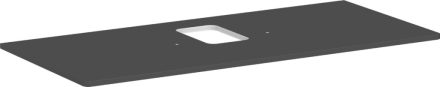 Hansgrohe Xelu Q Pultlap 1180/550 középkivágással, csaptelep lyukkal rendelkező mosdótálhoz, matt szürke 54122910