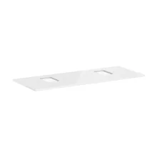   Hansgrohe Xelu Q Pultlap 1360/550 dupla kivágással csaplyukas mosdótálhoz, magasfényű fehér 54125050