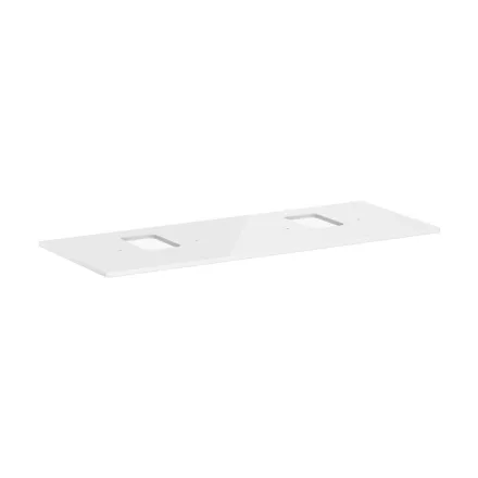 Hansgrohe Xelu Q Pultlap 1360/550 dupla kivágással csaplyukas mosdótálhoz, magasfényű fehér 54125050