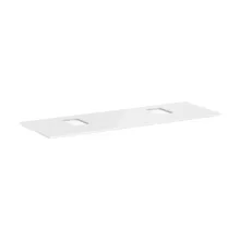   Hansgrohe Xelu Q Pultlap 1560/550 dupla kivágással ráültetett csaplyukas mosdótálakhoz, magasfényű fehér 54126050