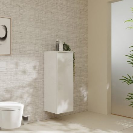 Hansgrohe Xelu Q ajtós szekrény 106,5x40x35 cm baloldali ajtópánt, króm fogantyú/magasfényű fehér 54127000