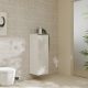 Hansgrohe Xelu Q ajtós szekrény 106,5x40x35 cm baloldali ajtópánt, matt fekete fogantyú/magasfényű fehér 54127670
