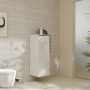 Hansgrohe Xelu Q ajtós szekrény 106,5x40x35 cm baloldali ajtópánt, matt fekete fogantyú/magasfényű fehér 54127670