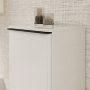 Hansgrohe Xelu Q ajtós szekrény 106,5x40x35 cm baloldali ajtópánt, matt fekete fogantyú/magasfényű fehér 54127670