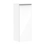 Hansgrohe Xelu Q ajtós szekrény 106,5x40x35 cm baloldali ajtópánt, matt fekete fogantyú/magasfényű fehér 54127670