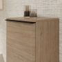Hansgrohe Xelu Q ajtós szekrény 106,5x40x35 cm baloldali ajtópánt, matt fekete fogantyú/ természetes tölgy 54129670