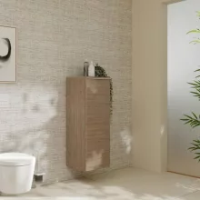   Hansgrohe Xelu Q ajtós szekrény 106,5x40x35 cm baloldali ajtópánt, matt fehér fogantyú/természetes tölgy 54129700