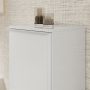 Hansgrohe Xelu Q ajtós szekrény 106,5x40x35 cm jobboldali ajtópánt, matt fehér fogantyú/ magasfényű fehér 54131700