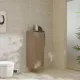 Hansgrohe Xelu Q ajtós szekrény 106,5x40x35 cm jobboldali ajtópánt, matt fekete fogantyú/természetes tölgy 54133670