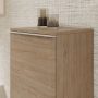 Hansgrohe Xelu Q ajtós szekrény 106,5x40x35 cm jobboldali ajtópánt, matt fehér fogantyú/természetes tölgy 54133700