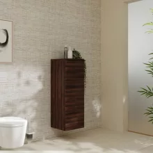   Hansgrohe Xelu Q ajtós szekrény 106,5x40x35 cm jobboldali ajtópánt, matt fekete fogantyú/sötét dió 54134670