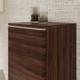 Hansgrohe Xelu Q ajtós szekrény 106,5x40x35 cm jobboldali ajtópánt, matt fehér fogantyú/ sötét dió 54134700