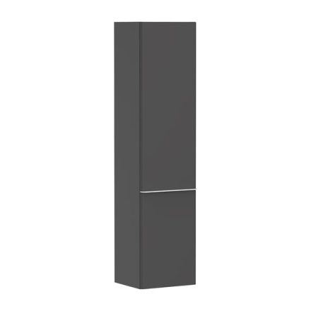 Hansgrohe Xelu Q magas ajtós szekrény 165x40x35 cm baloldali ajtópánt, matt fehér fogantyú/matt szürke gyémánt 54136700