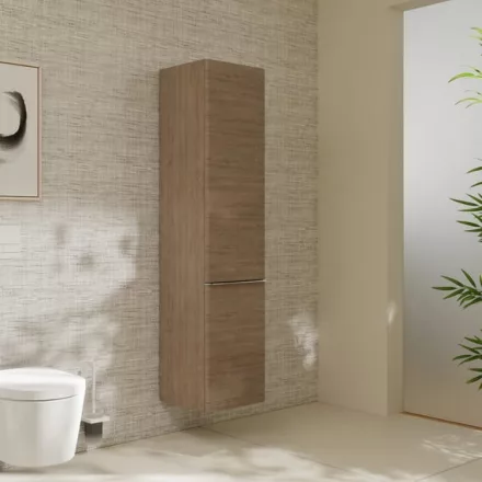 Hansgrohe Xelu Q magas ajtós szekrény 165x40x35 cm baloldali ajtópánt, króm fogantyú/természetes tölgy 54137000