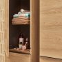 Hansgrohe Xelu Q magas ajtós szekrény 165x40x35 cm baloldali ajtópánt, matt fekete fogantyú/természetes tölgy 54137670
