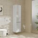Hansgrohe Xelu Q magas ajtós szekrény 165x40x35 cm jobboldali ajtópánt, króm fogantyú/magasfényű fehér 54139000
