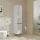 Hansgrohe Xelu Q magas ajtós szekrény 165x40x35 cm jobboldali ajtópánt, matt fekete fogantyú/magasfényű fehér 54139670