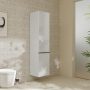 Hansgrohe Xelu Q magas ajtós szekrény 165x40x35 cm jobboldali ajtópánt, matt fekete fogantyú/magasfényű fehér 54139670