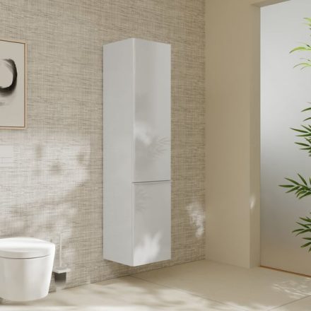Hansgrohe Xelu Q magas ajtós szekrény 165x40x35 cm jobboldali ajtópánt, matt fehér fogantyú/magasfényű fehér 54139700