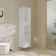 Hansgrohe Xelu Q magas ajtós szekrény 165x40x35 cm jobboldali ajtópánt, matt fehér fogantyú/magasfényű fehér 54139700
