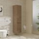Hansgrohe Xelu Q magas ajtós szekrény 165x40x35 cm jobboldali ajtópánt, króm fogantyú/természetes tölgy 54141000