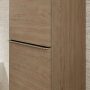 Hansgrohe Xelu Q magas ajtós szekrény 165x40x35 cm jobboldali ajtópánt, króm fogantyú/természetes tölgy 54141000