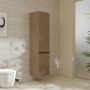 Hansgrohe Xelu Q magas ajtós szekrény 165x40x35 cm jobboldali ajtópánt, matt fekete fogantyú/természetes tölgy 54141670