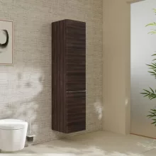   Hansgrohe Xelu Q magas ajtós szekrény 165x40x35 cm jobboldali ajtópánt, króm fogantyú/sötét dió 54142000