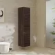Hansgrohe Xelu Q magas ajtós szekrény 165x40x35 cm jobboldali ajtópánt, matt fehér fogantyú/sötét dió 54142700