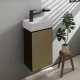 Hansgrohe Xevolos E mosdószekrény kézmosóhoz 34x24,5 cm bal oldali zsanérral, matt palaszürke / texturált bronz 54168390