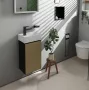 Hansgrohe Xevolos E mosdószekrény kézmosóhoz 34x24,5 cm bal oldali zsanérral, matt palaszürke / texturált bronz 54168390