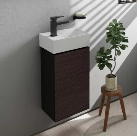 Hansgrohe Xevolos E mosdószekrény kézmosóhoz 34x24,5 cm bal oldali zsanérral, matt palaszürke/ sötét tölgy 54168730
