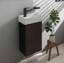 Hansgrohe Xevolos E mosdószekrény kézmosóhoz 34x24,5 cm bal oldali zsanérral, matt palaszürke/ sötét tölgy 54168730