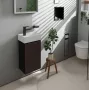 Hansgrohe Xevolos E mosdószekrény kézmosóhoz 34x24,5 cm bal oldali zsanérral, matt palaszürke/ sötét tölgy 54168730