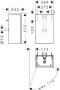 Hansgrohe Xevolos E mosdószekrény kézmosóhoz 34x24,5 cm bal oldali zsanérral, matt palaszürke/ sötét tölgy 54168730