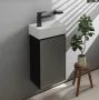 Hansgrohe Xevolos E mosdószekrény kézmosóhoz 34x24,5 cm bal oldali zsanérral, matt palaszürke/ metál palaszürke 54168770