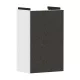 Hansgrohe Xevolos E mosdószekrény kézmosóhoz 34x24,5 cm jobb oldali zsanérral, matt fehér / textil sötétszürke 54169660