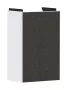 Hansgrohe Xevolos E mosdószekrény kézmosóhoz 34x24,5 cm jobb oldali zsanérral, matt fehér / textil sötétszürke 54169660
