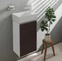 Hansgrohe Xevolos E mosdószekrény kézmosóhoz 34x24,5 cm jobb oldali zsanérral, matt fehér / sötét tölgy 54169730