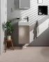 Hansgrohe Xevolos E mosdószekrény kézmosóhoz 34x24,5 cm jobb oldali zsanérral, matt homok / metál homok 54170790