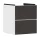Hansgrohe Xevolos E 2 fiókos mosdószekrény kézmosóhoz 48x47,5 cm, matt fehér / textil sötétszürke 54172660