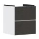 Hansgrohe Xevolos E 2 fiókos mosdószekrény kézmosóhoz 48x47,5 cm, matt fehér / textil sötétszürke 54172660