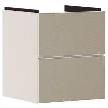   Hansgrohe Xevolos E 2 fiókos mosdószekrény kézmosóhoz 48x47,5 cm, matt homok / texturált bronz 54173390