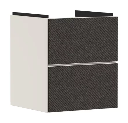 Hansgrohe Xevolos E 2 fiókos mosdószekrény kézmosóhoz 48x47,5 cm, matt homok / textil sötétszürke 54173660