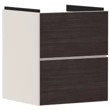   Hansgrohe Xevolos E 2 fiókos mosdószekrény kézmosóhoz 48x47,5 cm, matt homok / sötét tölgy 54173730